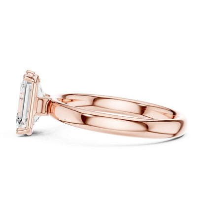 1.5 Carat Emerald Cut Diamond Engagement Ring with Classic Four-Prong