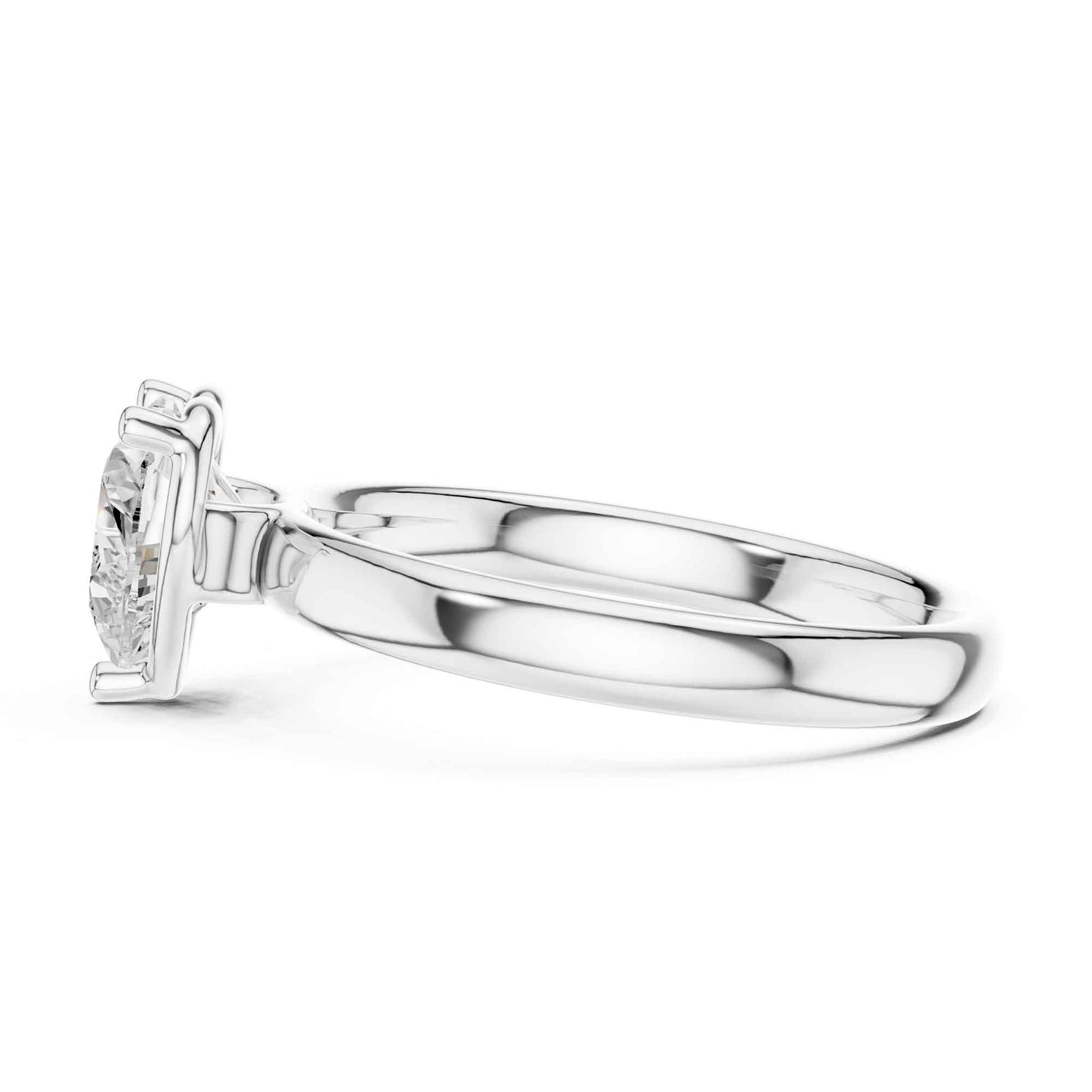 1.5 Carat Heart-Shaped Solitaire Diamond Ring