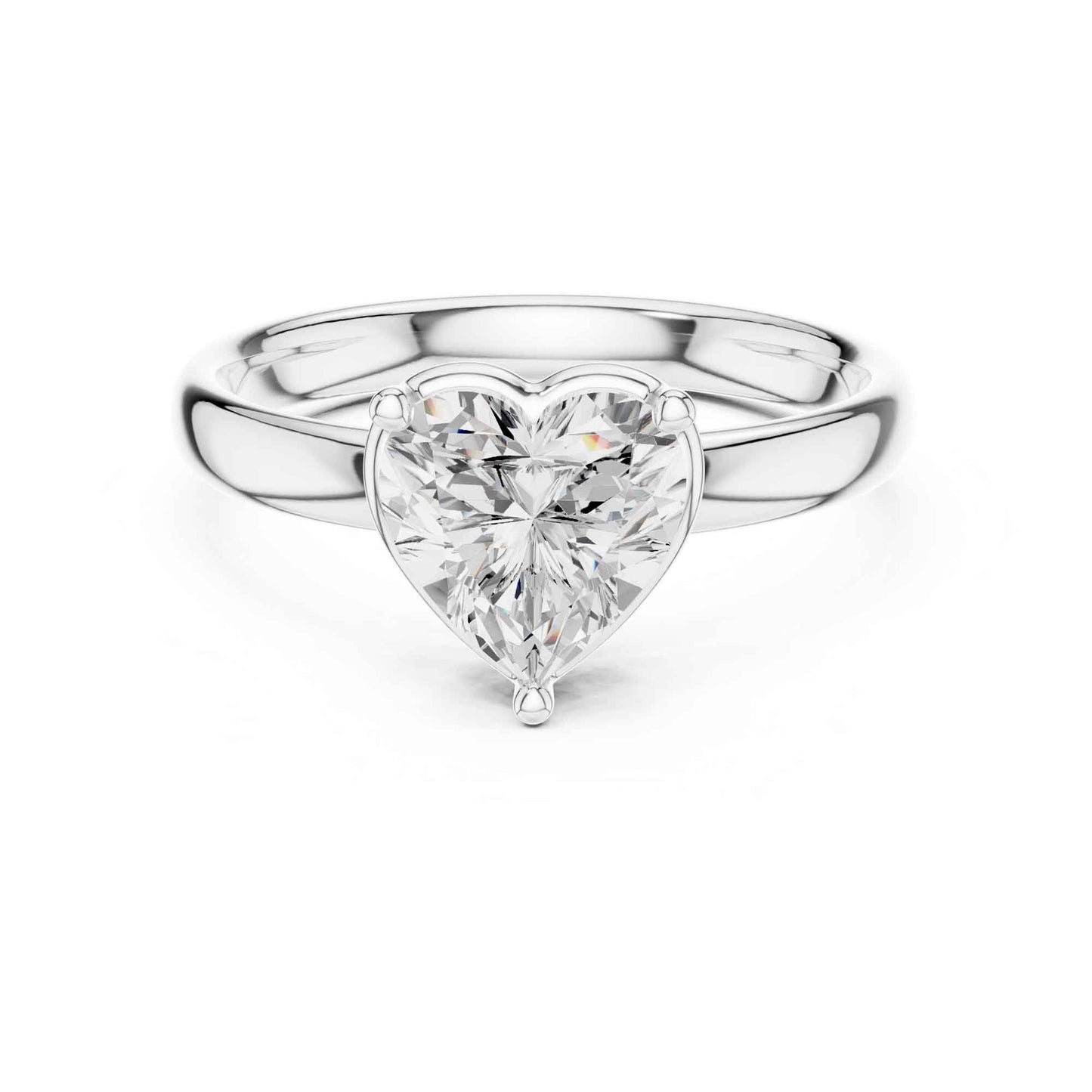 1.5 Carat Heart-Shaped Solitaire Diamond Ring