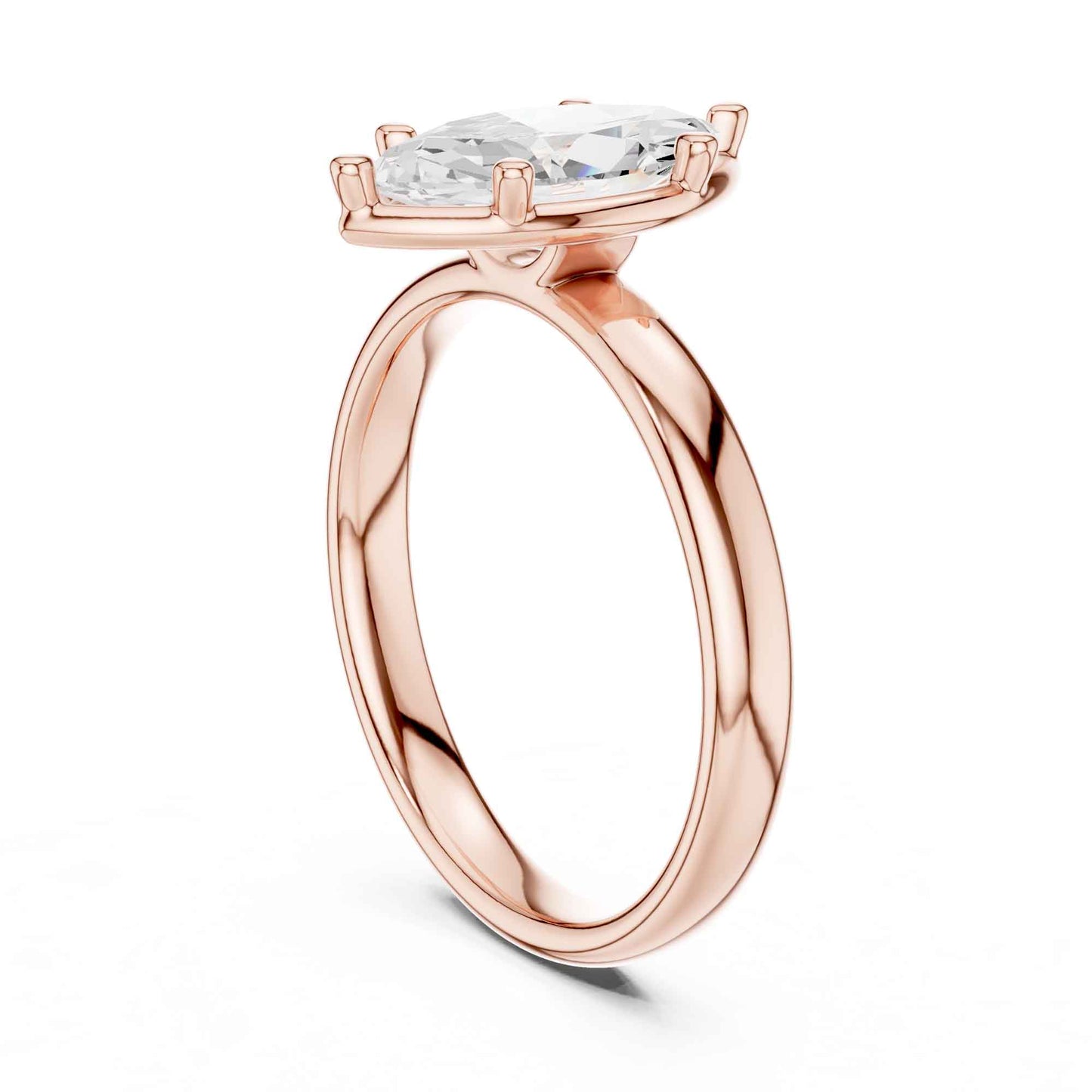 1.5 Carat Marquise Cut Solitaire Diamond Engagement Ring