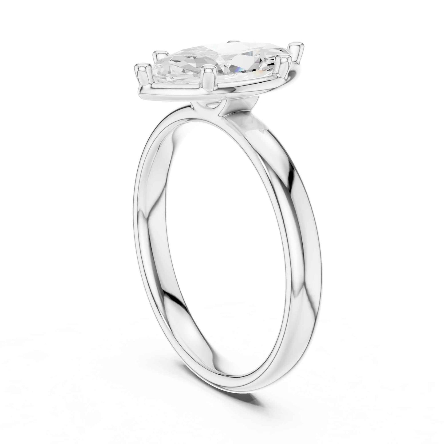1.5 Carat Marquise Cut Solitaire Diamond Engagement Ring