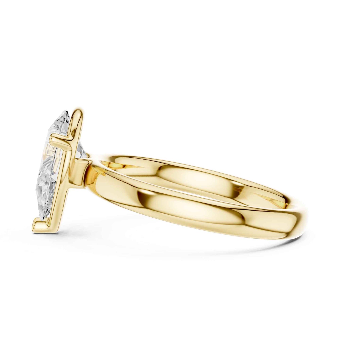 1.5 Carat Pear Cut Solitaire Diamond Engagement Ring
