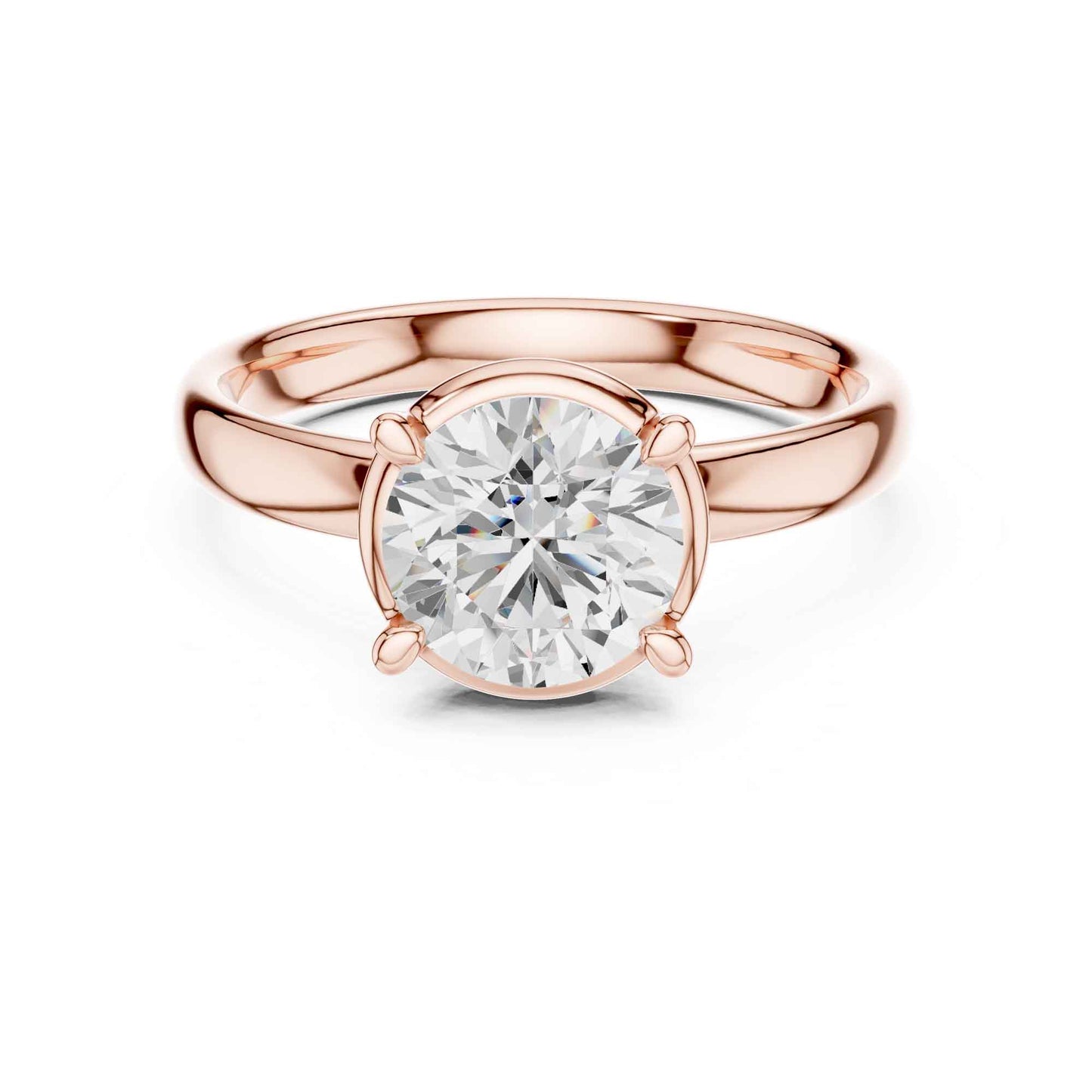1.5 Carat Round Cut Solitaire Diamond Engagement Ring