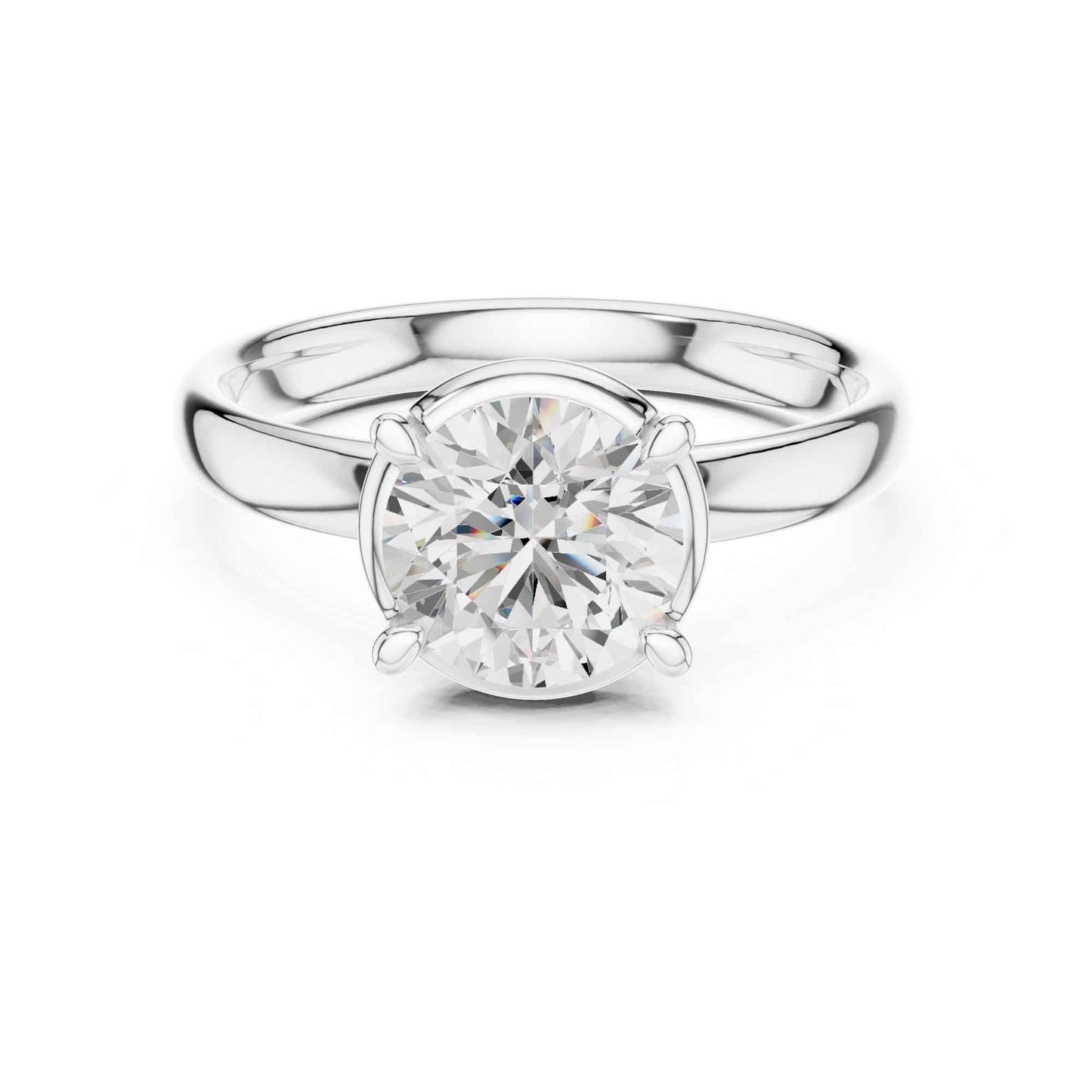 1.5 Carat Round Cut Solitaire Diamond Engagement Ring