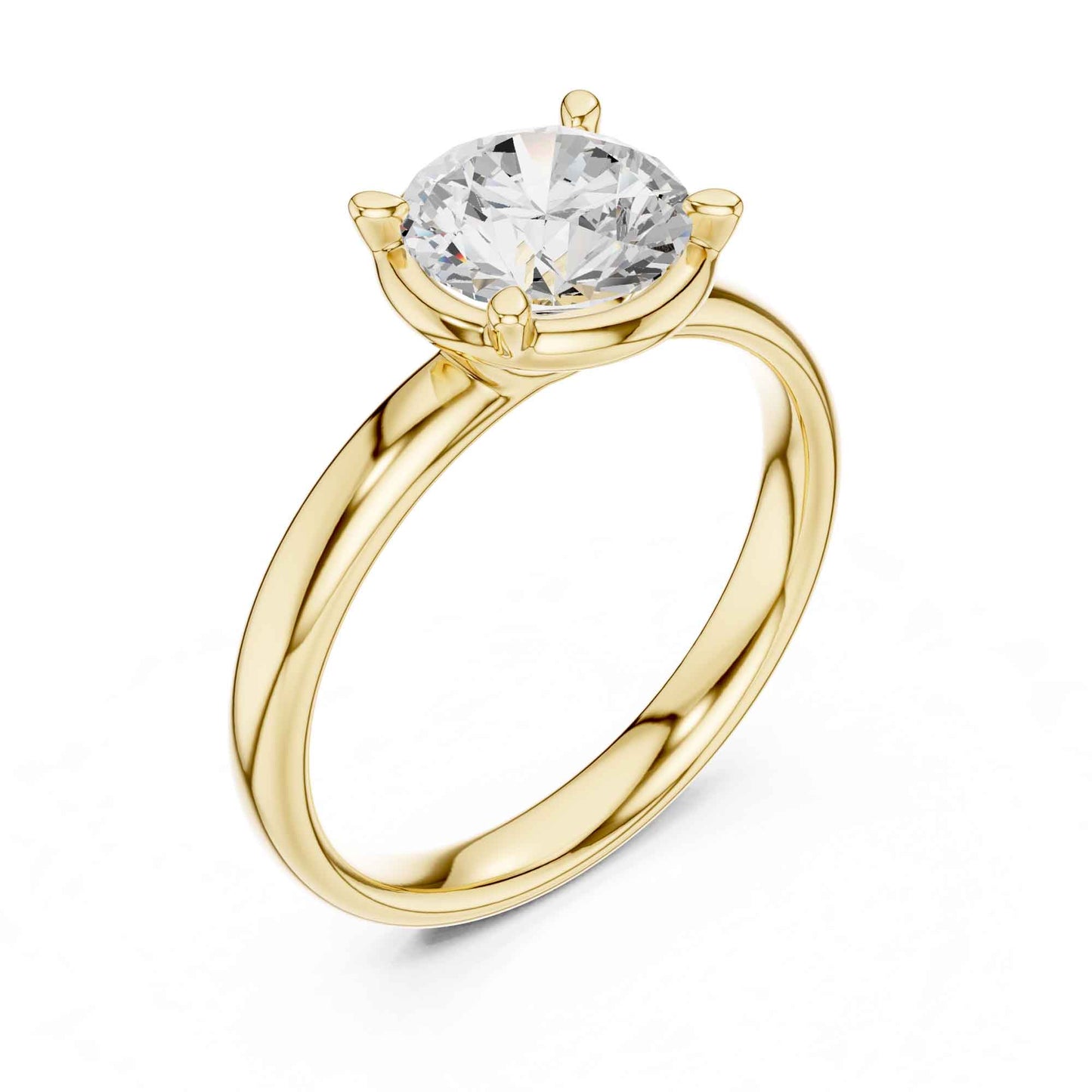 1.5 Carat Round Cut Solitaire Diamond Engagement Ring