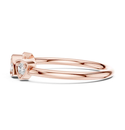 Round Cut Diamond Wedding Band with Shared Prong Setting
