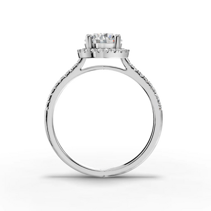 1 Carat Center Round Cut Moissanite Diamond Engagement Ring