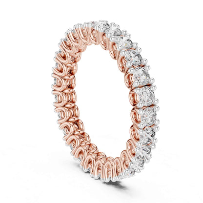 Full Eternity Lab Created Diamond Ring with Round Brilliant Stones