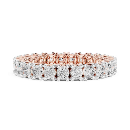 Full Eternity Lab Created Diamond Ring with Round Brilliant Stones