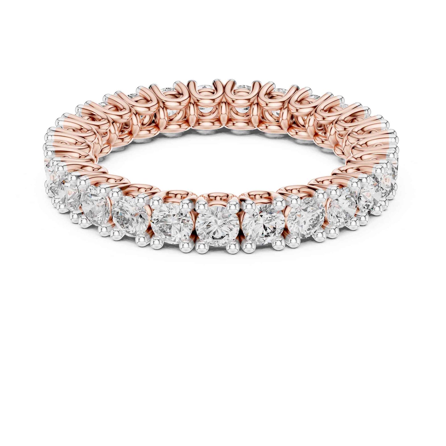 Full Eternity Lab Created Diamond Ring with Round Brilliant Stones