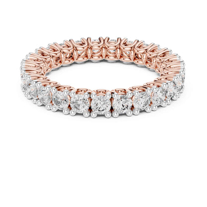 Full Eternity Lab Created Diamond Ring with Round Brilliant Stones