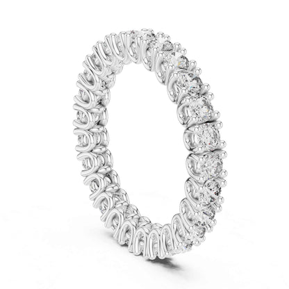 Full Eternity Lab Created Diamond Ring with Round Brilliant Stones