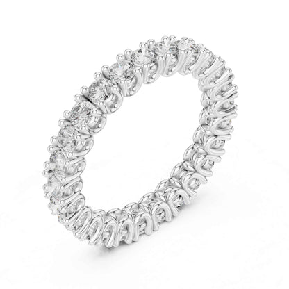Full Eternity Lab Created Diamond Ring with Round Brilliant Stones