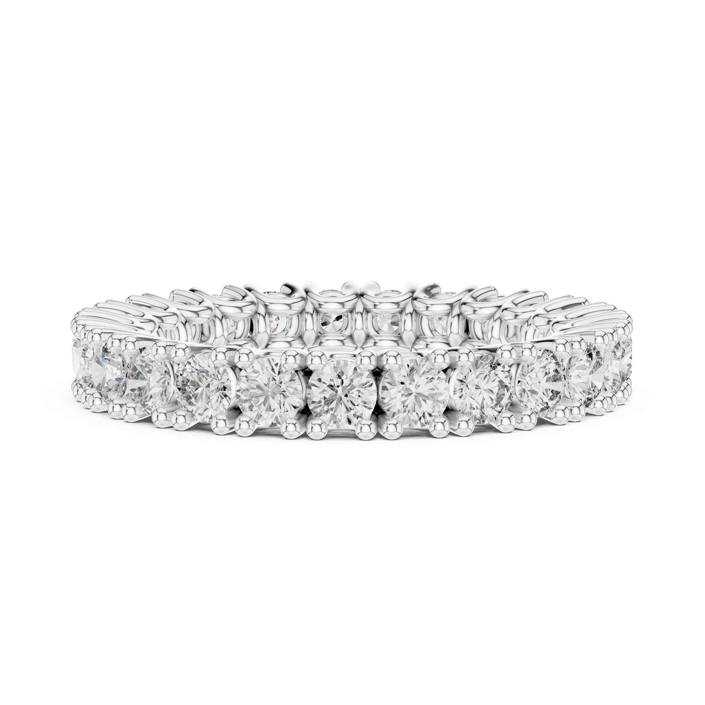 Full Eternity Lab Created Diamond Ring with Round Brilliant Stones