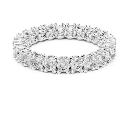 Full Eternity Lab Created Diamond Ring with Round Brilliant Stones