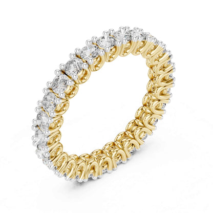 Full Eternity Lab Created Diamond Ring with Round Brilliant Stones
