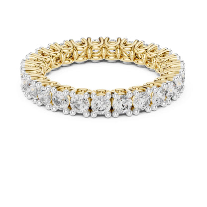 Full Eternity Lab Created Diamond Ring with Round Brilliant Stones
