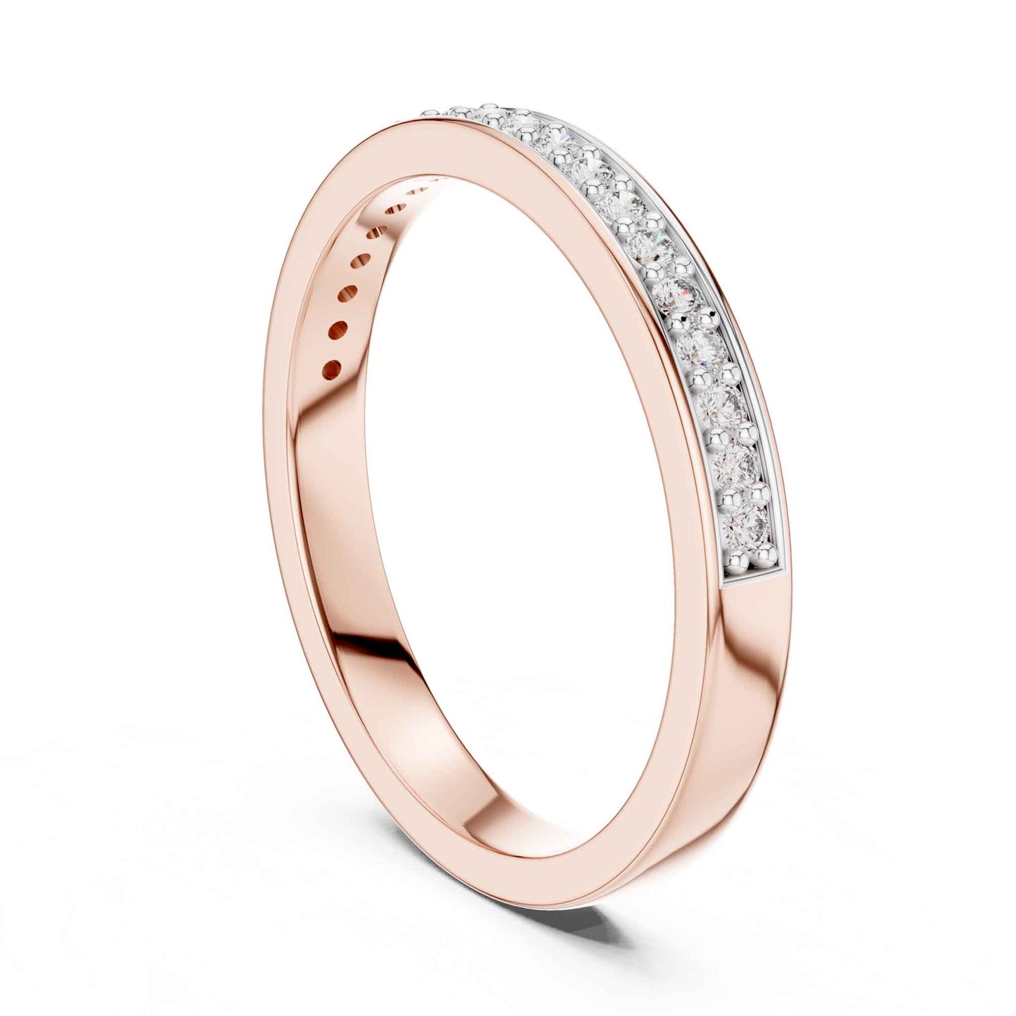 Simple Lab Created Diamond Band with Channel Stones