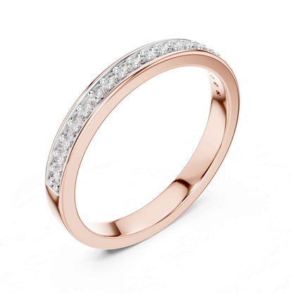 Simple Lab Created Diamond Band with Channel Stones