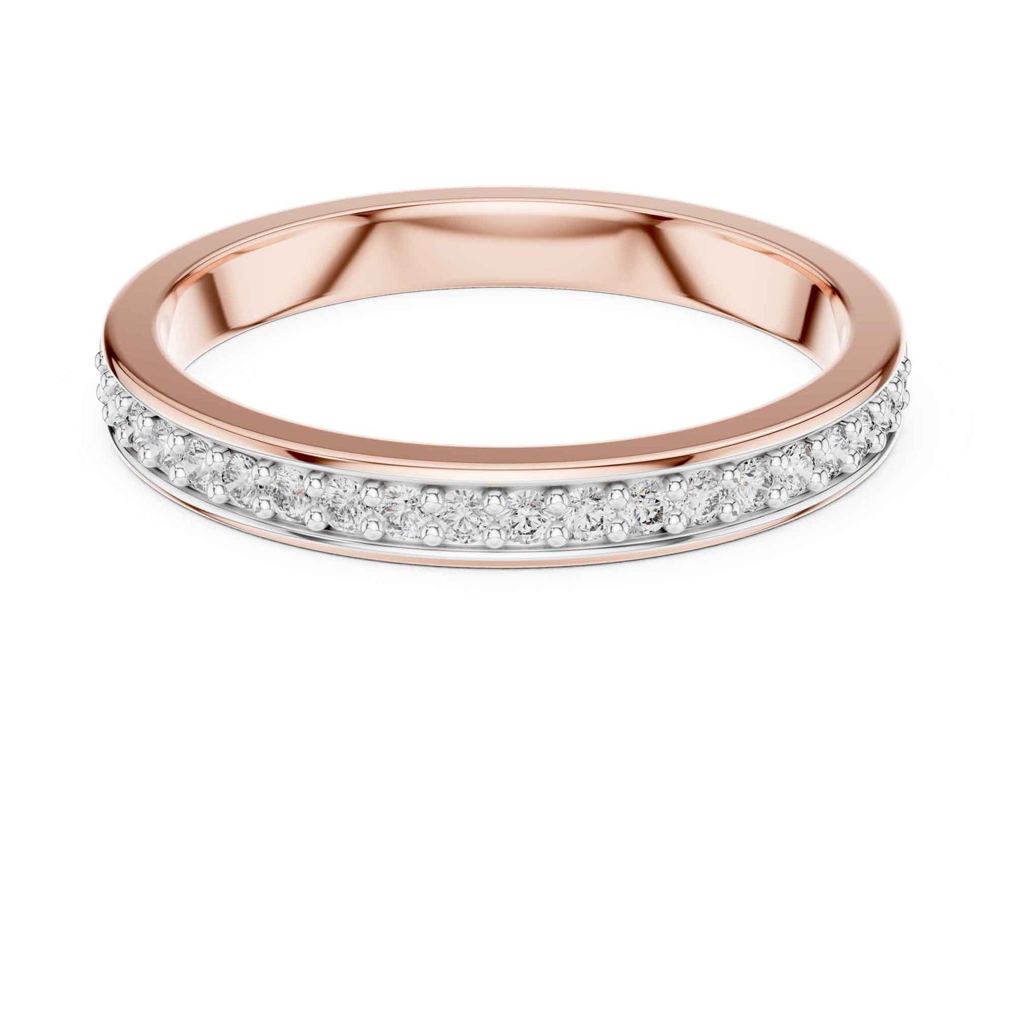 Simple Lab Created Diamond Band with Channel Stones