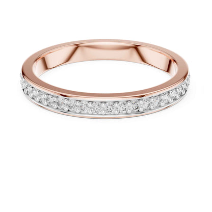 Simple Lab Created Diamond Band with Channel Stones