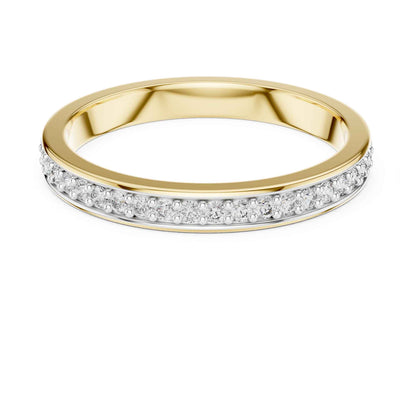 Simple Lab Created Diamond Band with Channel Stones