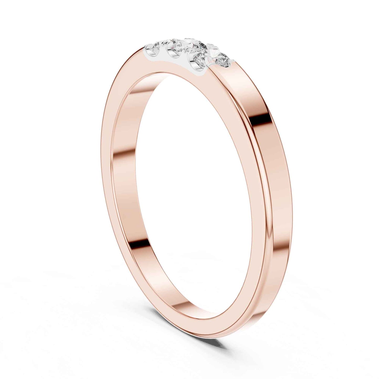 Premium Three Stone Lab Grown Diamond Band