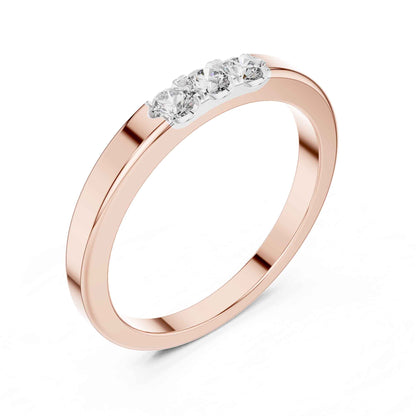 Premium Three Stone Lab Grown Diamond Band