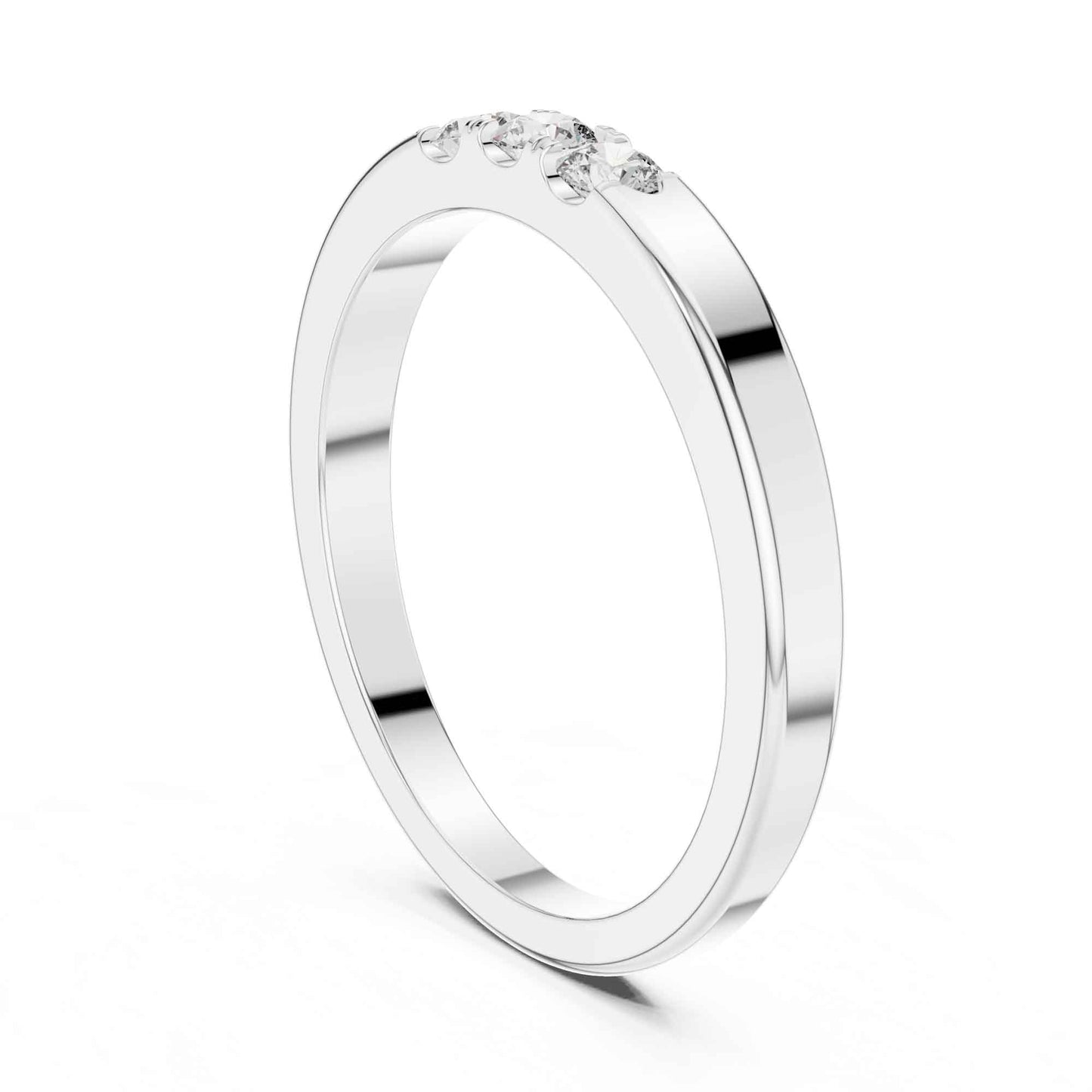 Premium Three Stone Lab Grown Diamond Band