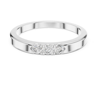 Premium Three Stone Lab Grown Diamond Band