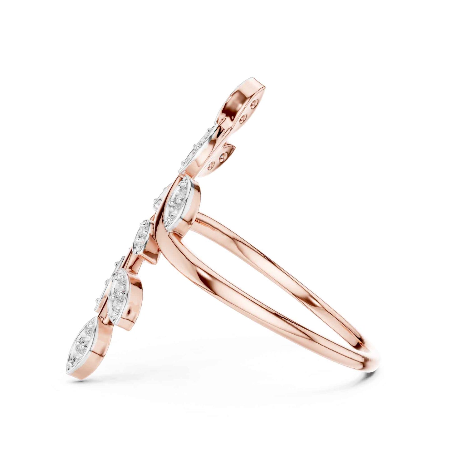 Signature Leaf Design Lab Grown Diamond Ring