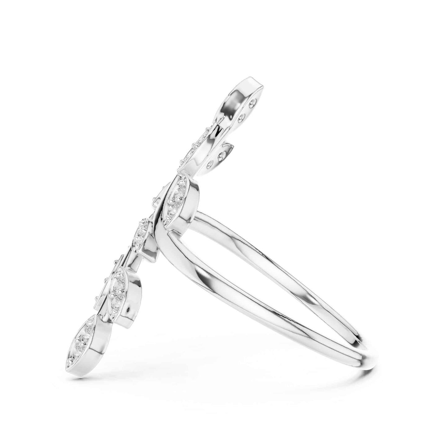Signature Leaf Design Lab Grown Diamond Ring