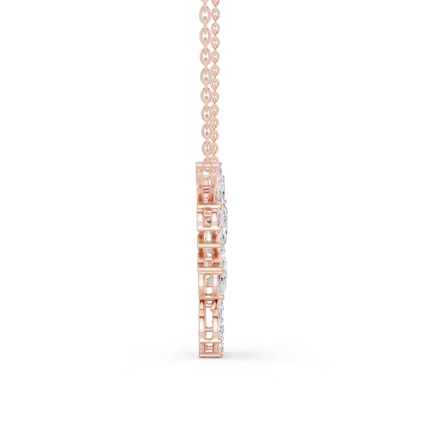 Marquise & Pear Lab Grown Diamond Floral Vine Chain & Pendant
