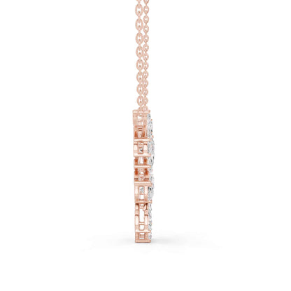 Marquise & Pear Lab Grown Diamond Floral Vine Chain & Pendant