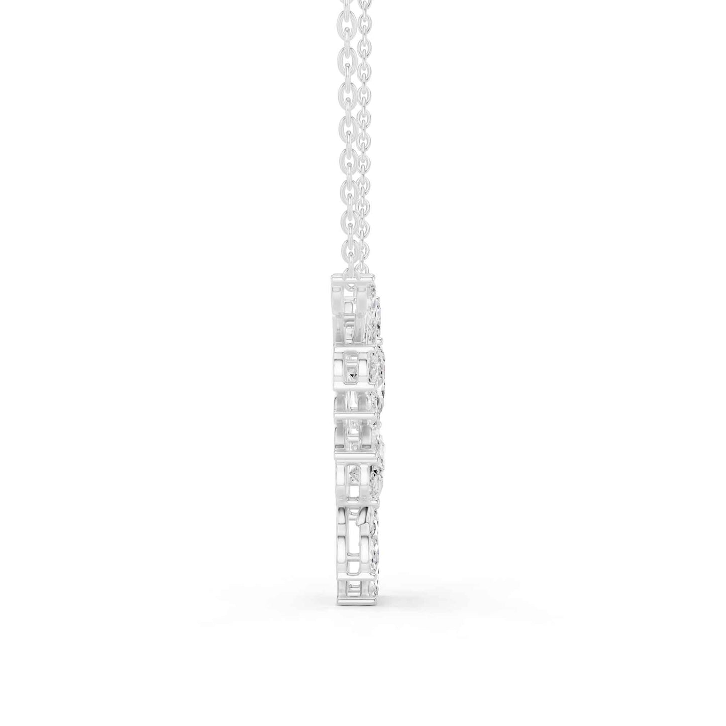Marquise & Pear Lab Grown Diamond Floral Vine Chain & Pendant