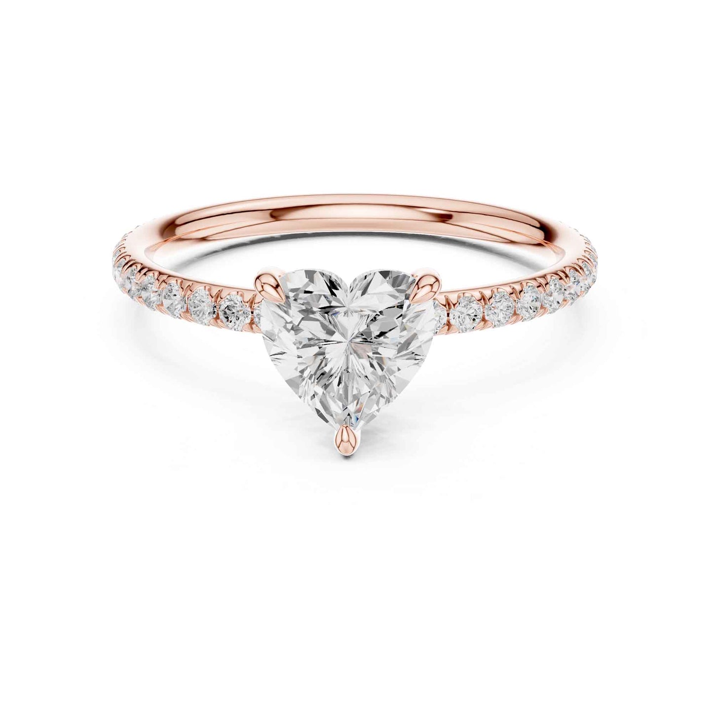 1 Carat Classic Heart Shaped Diamond Engagement Ring