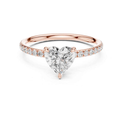 1 Carat Classic Heart Shaped Diamond Engagement Ring