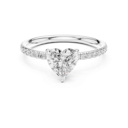 1 Carat Classic Heart Shaped Diamond Engagement Ring
