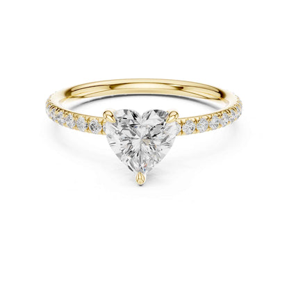 1 Carat Classic Heart Shaped Diamond Engagement Ring