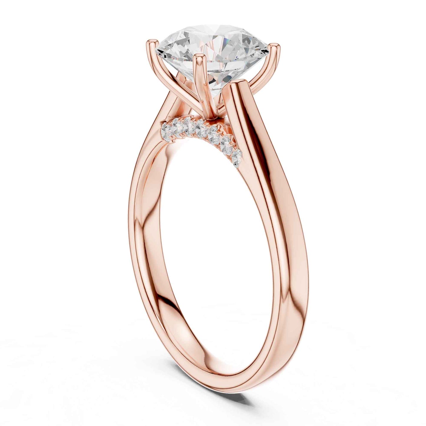 2 Carat Classic Round Cut Lab Grown Diamond Solitaire Engagement Ring