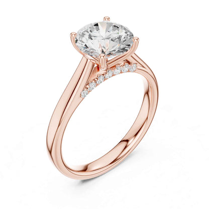 2 Carat Classic Round Cut Lab Grown Diamond Solitaire Engagement Ring