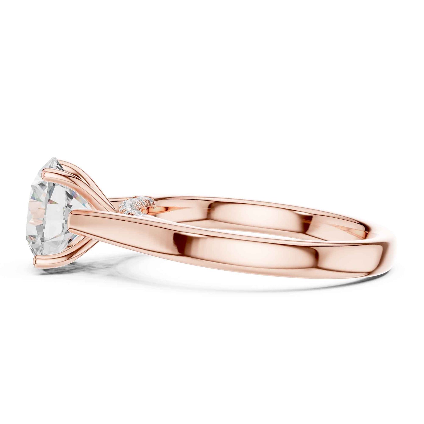 2 Carat Classic Round Cut Lab Grown Diamond Solitaire Engagement Ring