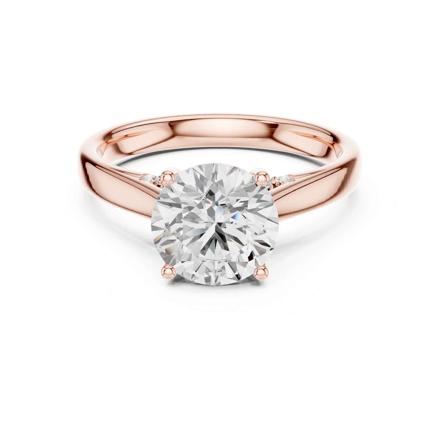 2 Carat Classic Round Cut Lab Grown Diamond Solitaire Engagement Ring