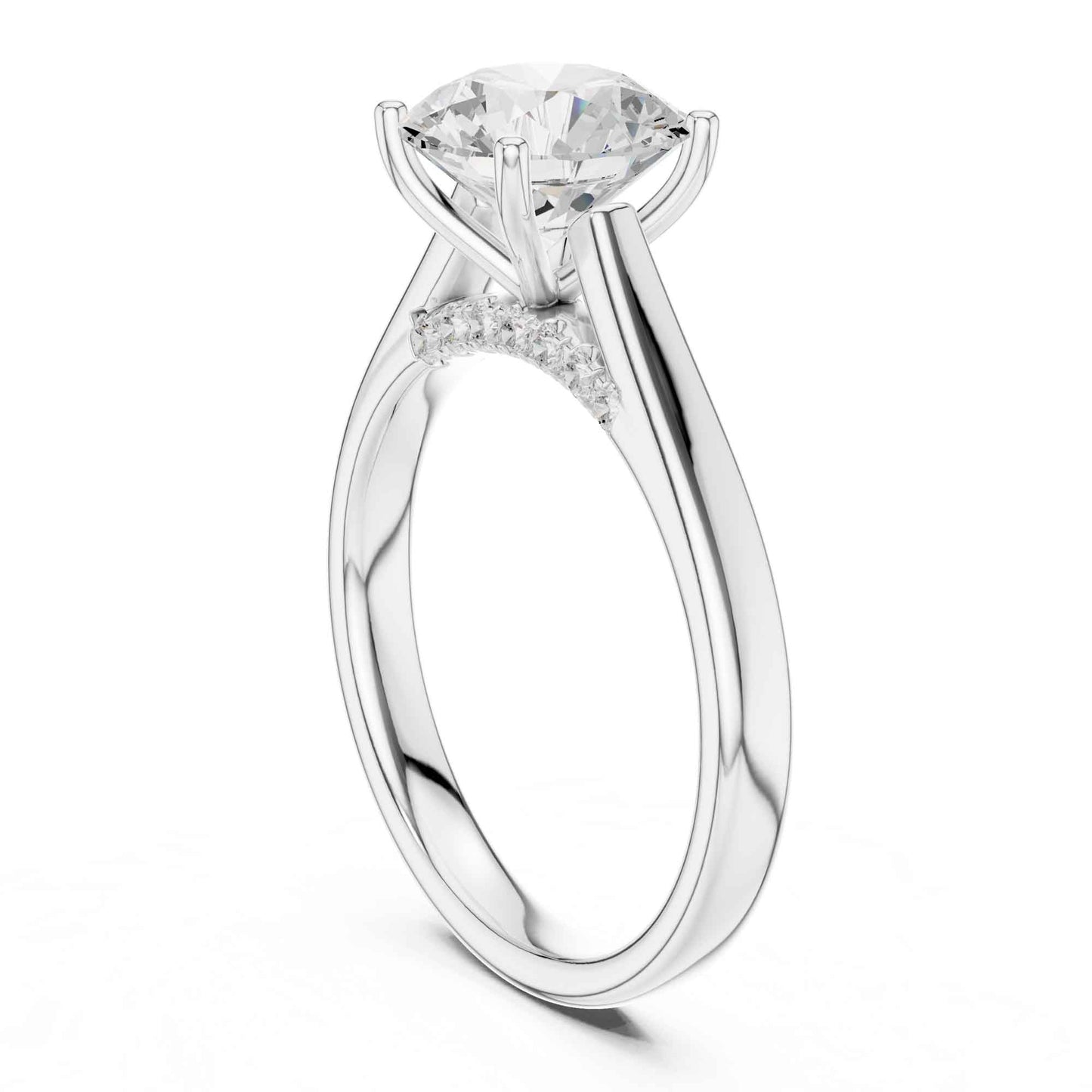 2 Carat Classic Round Cut Lab Grown Diamond Solitaire Engagement Ring