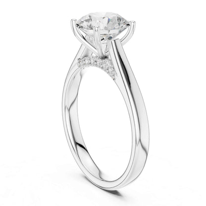 2 Carat Classic Round Cut Lab Grown Diamond Solitaire Engagement Ring