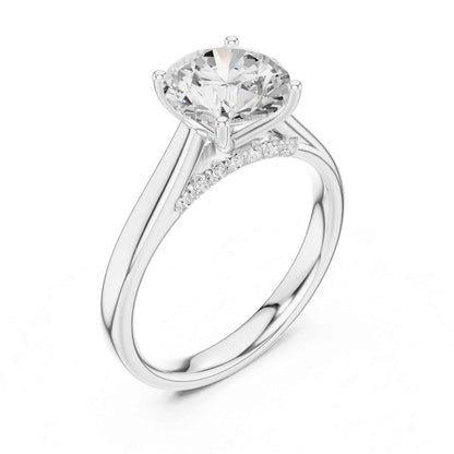 2 Carat Classic Round Cut Lab Grown Diamond Solitaire Engagement Ring