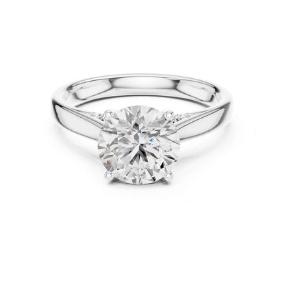 2 Carat Classic Round Cut Lab Grown Diamond Solitaire Engagement Ring