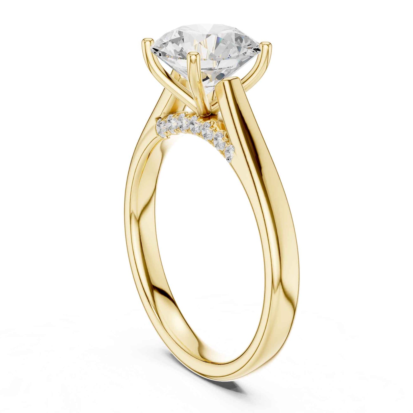 2 Carat Classic Round Cut Lab Grown Diamond Solitaire Engagement Ring