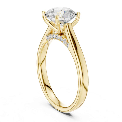 2 Carat Classic Round Cut Lab Grown Diamond Solitaire Engagement Ring