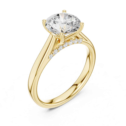 2 Carat Classic Round Cut Lab Grown Diamond Solitaire Engagement Ring